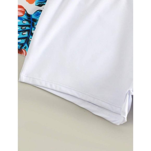 NEW Tropical Floral Print Swimdress With Shorts S - Picture 5 of 7